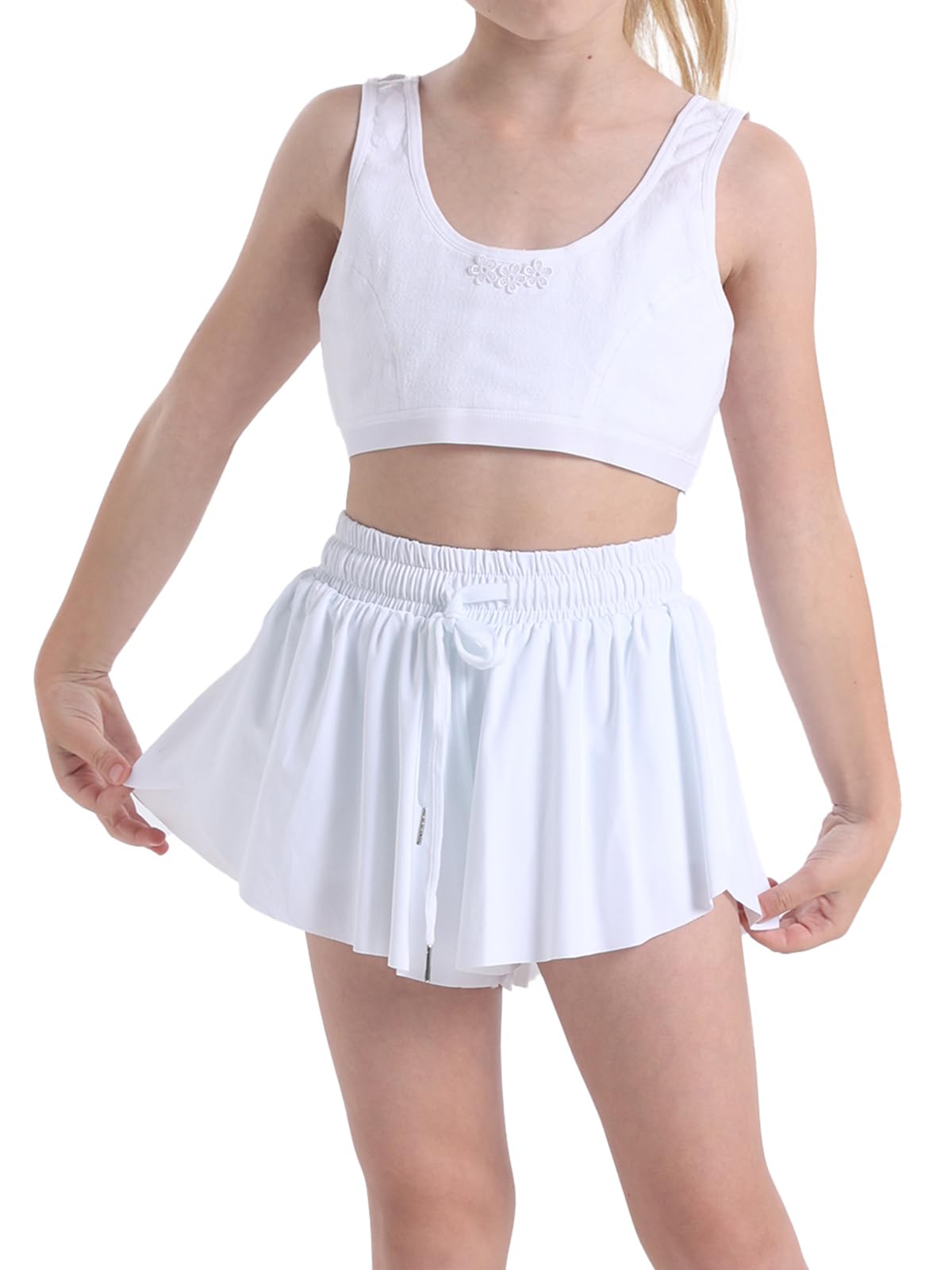 Flowy Shorts for Teen Girls Athletic Running Youth Butterfly Shorts