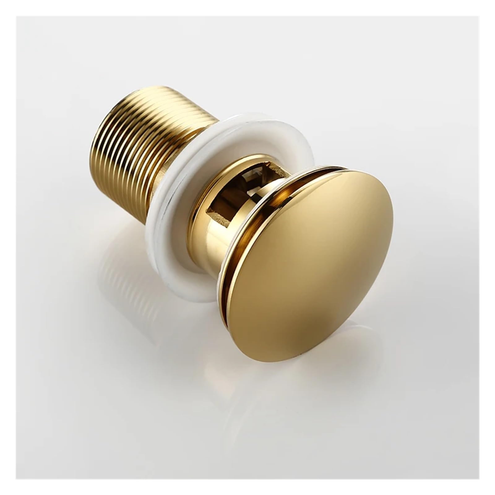 Égouttoir d'évier de lavabo en or poli, résistant à la Corrosion, facile nettoyer, bouton Pop-Up, trou rond, salle bains, hôtel(Brushed Rose Gold-2)