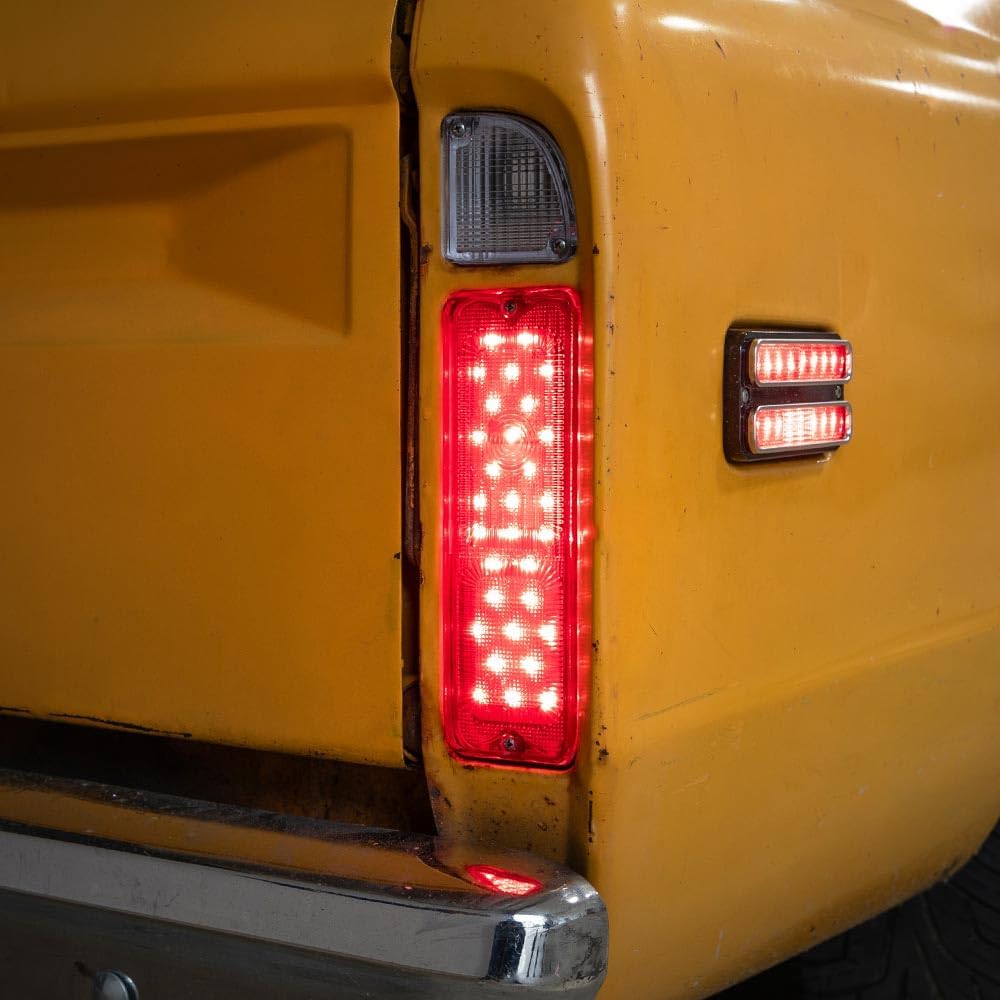 LEDGlow RestoLights Red LED Sequential Tail Lights Kit Fits 1967-1972 Chevy C10 - Upgrade Brake, Running, Reverse, Turn Signals - Includes Taillight Boards, White Bulbs, Electronic Flasher Relay