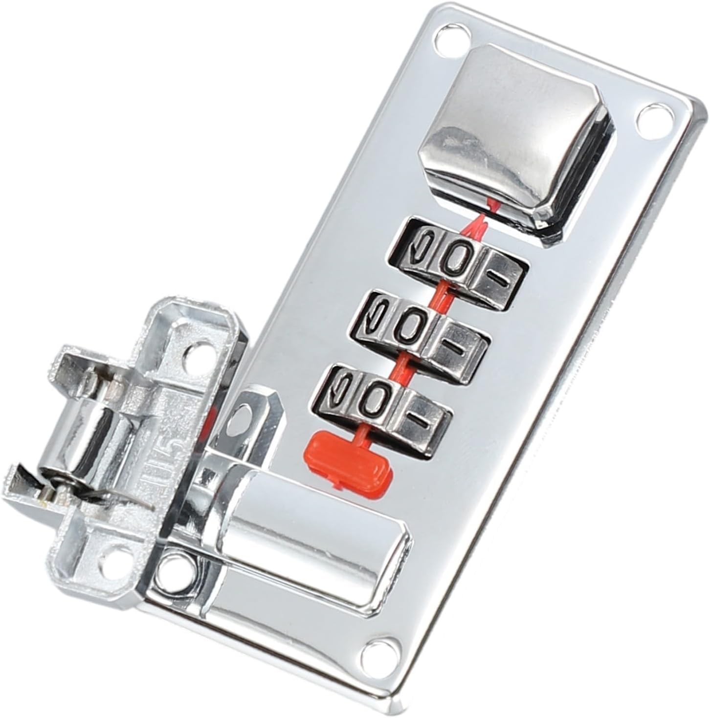 Combination Lock For Wooden Boxes, Retro Iron Door Hardware With Gold Or Silver Finish, 65 X 29 Mm Fixed Mount Lock For Jewelry Boxes, Wine Boxes, Tool Boxes, And Luggage(Silver Left)