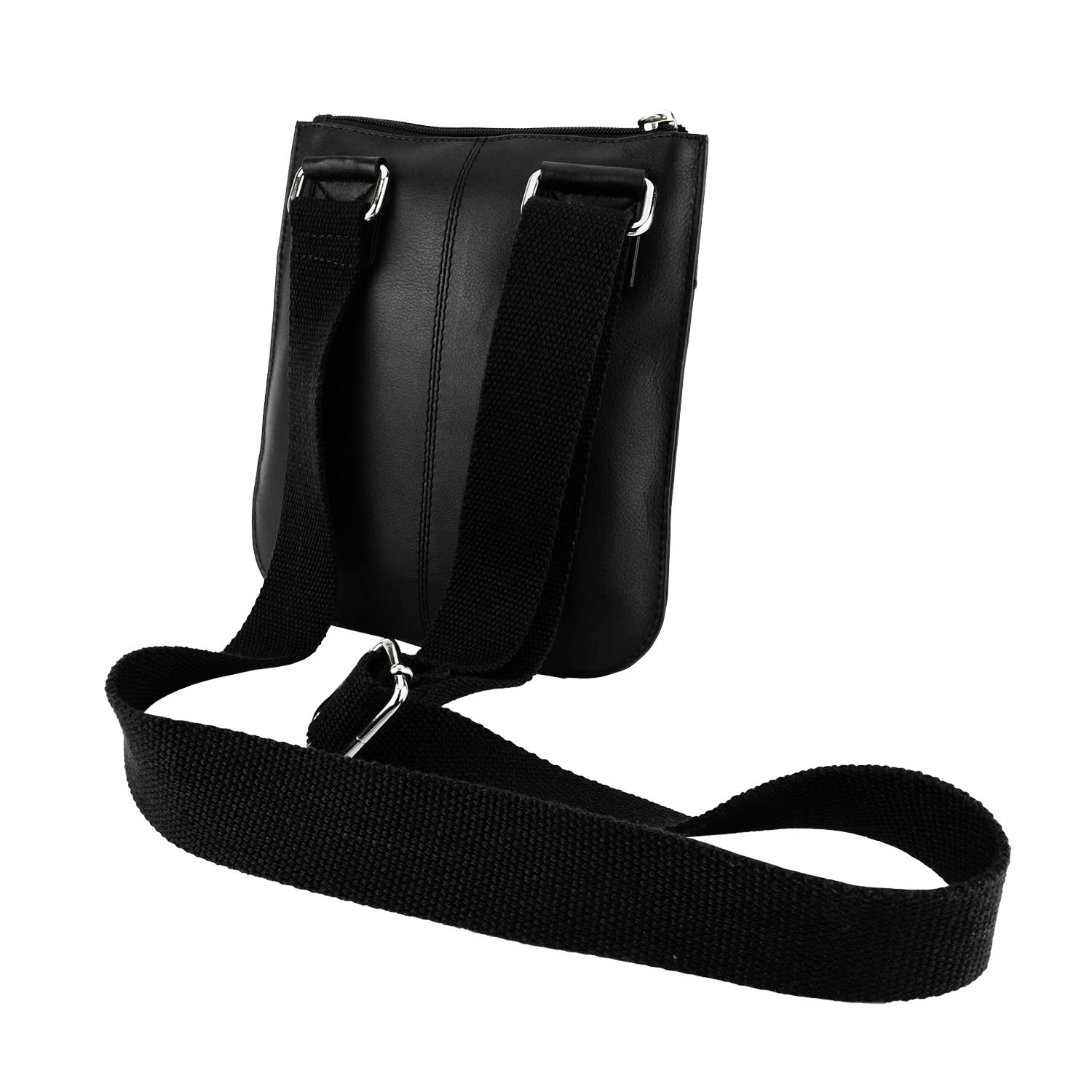 Conte Massimo - Bolso de Hombre de Piel Auténtica con Bandolera Ajustable y Múltiples Bolsillos