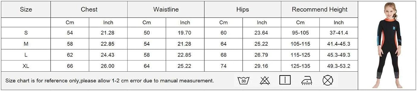 DIVE & SAIL Kids 2.5mm Wetsuit Long Sleeve One Piece UV Protection Thermal Swimsuit : Clothing, Shoes & Jewelry