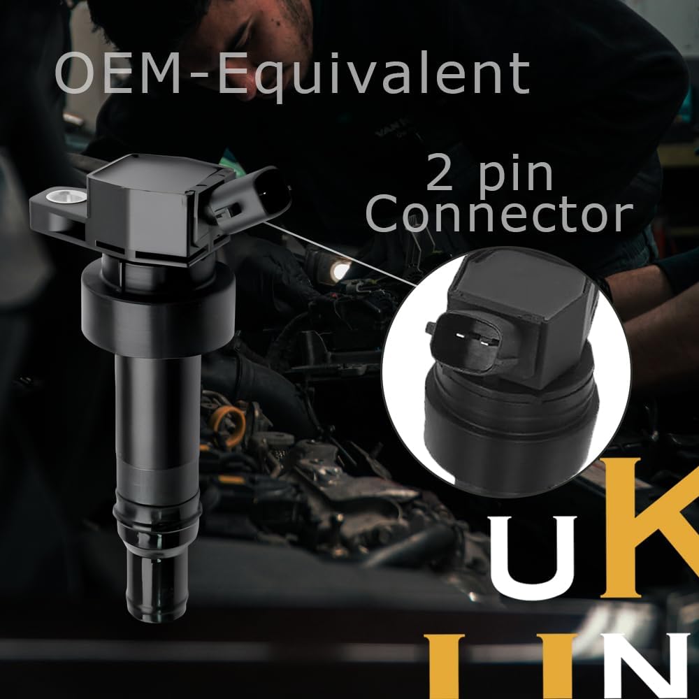 OEM 4 PCS UF652 Ignition Coils for 12-20 HYUNDAI Accent, for 12-17 VELOSTER, for KIA 12-19 SOUL, 12-20 RIO Replace 27301-2B100 GN10634-12B1