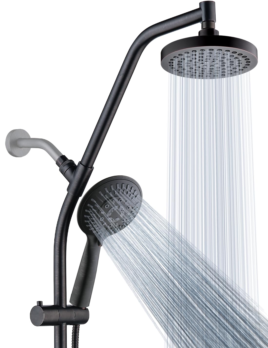 Bright Showers Rain Shower Head Combo With High Pressure Handheld ...