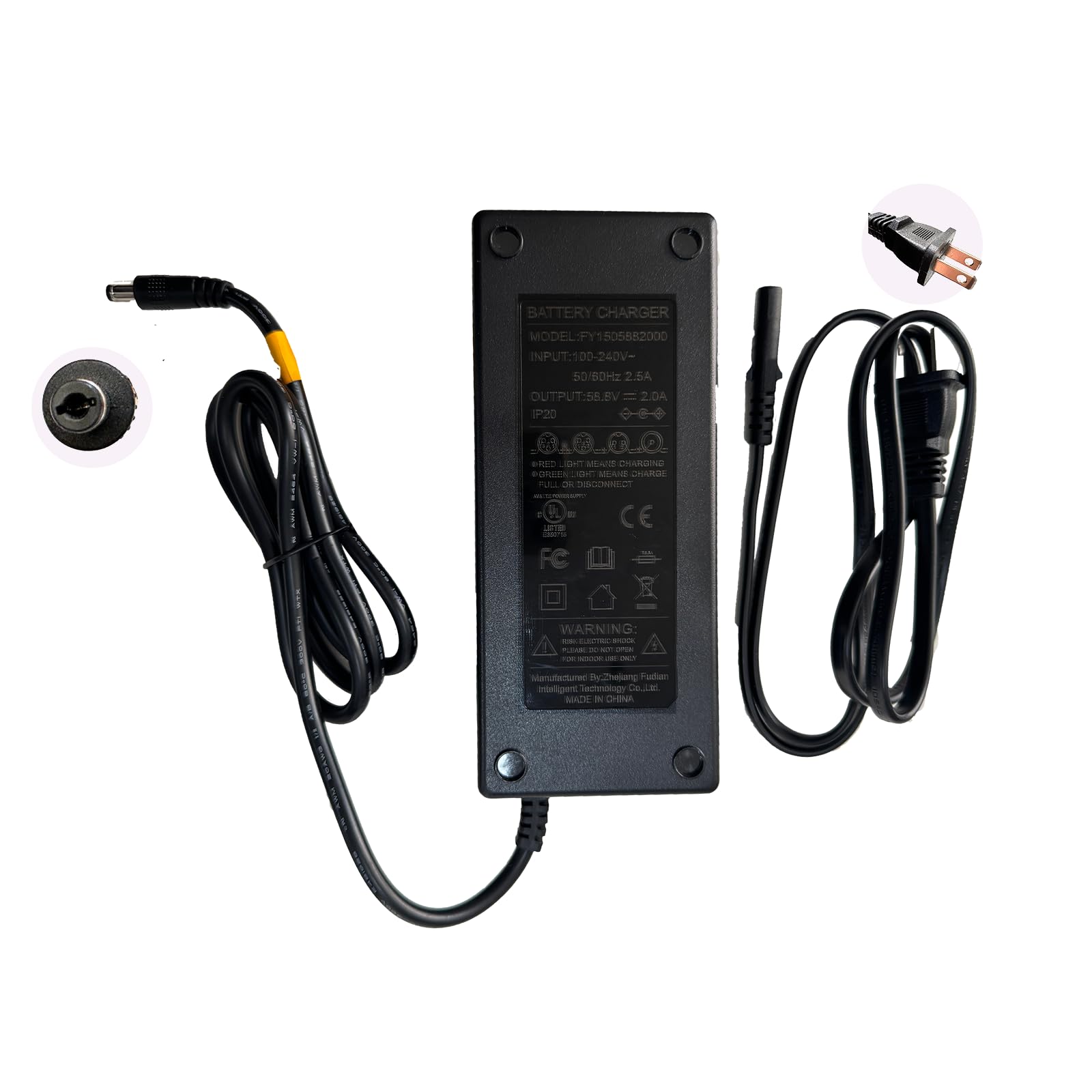 EDUAMOEK 2.0A EBike Charger Specialized for 52V 23AH EBike