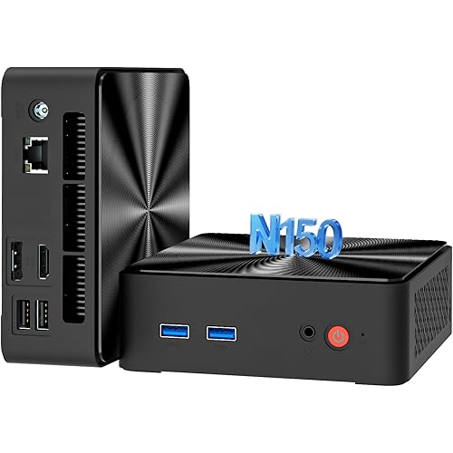 Mini PC, 13th Twin Lake N150 (Upgraded N100, up to 3.6GHz) 16GB RAM 512GB SSD, Mini Desktop Computers Windows 11, 4K Dual Display/USB3.2/WiFi/RJ45/BT/Micro PC for Home Office Business