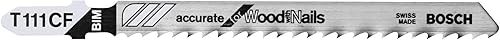 Miniatura 4 de BOSCH T111CF - Hojas de sierra caladora con mango en T (5 piezas, 4 pulgadas, 8 TPI)