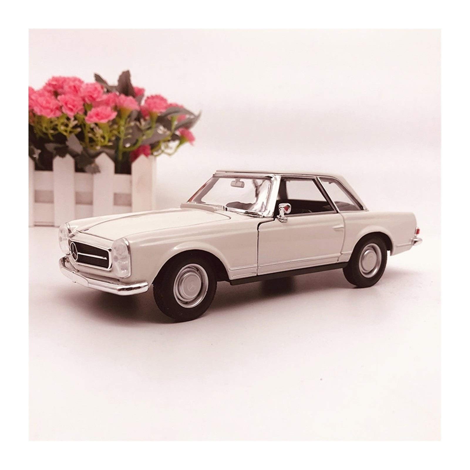 hyysh 1:24 for Mercedes SLS AMG White car Alloy car Model Simulation car Decoration Collection Gift Toy Die Casting Model boy (Color : 1)