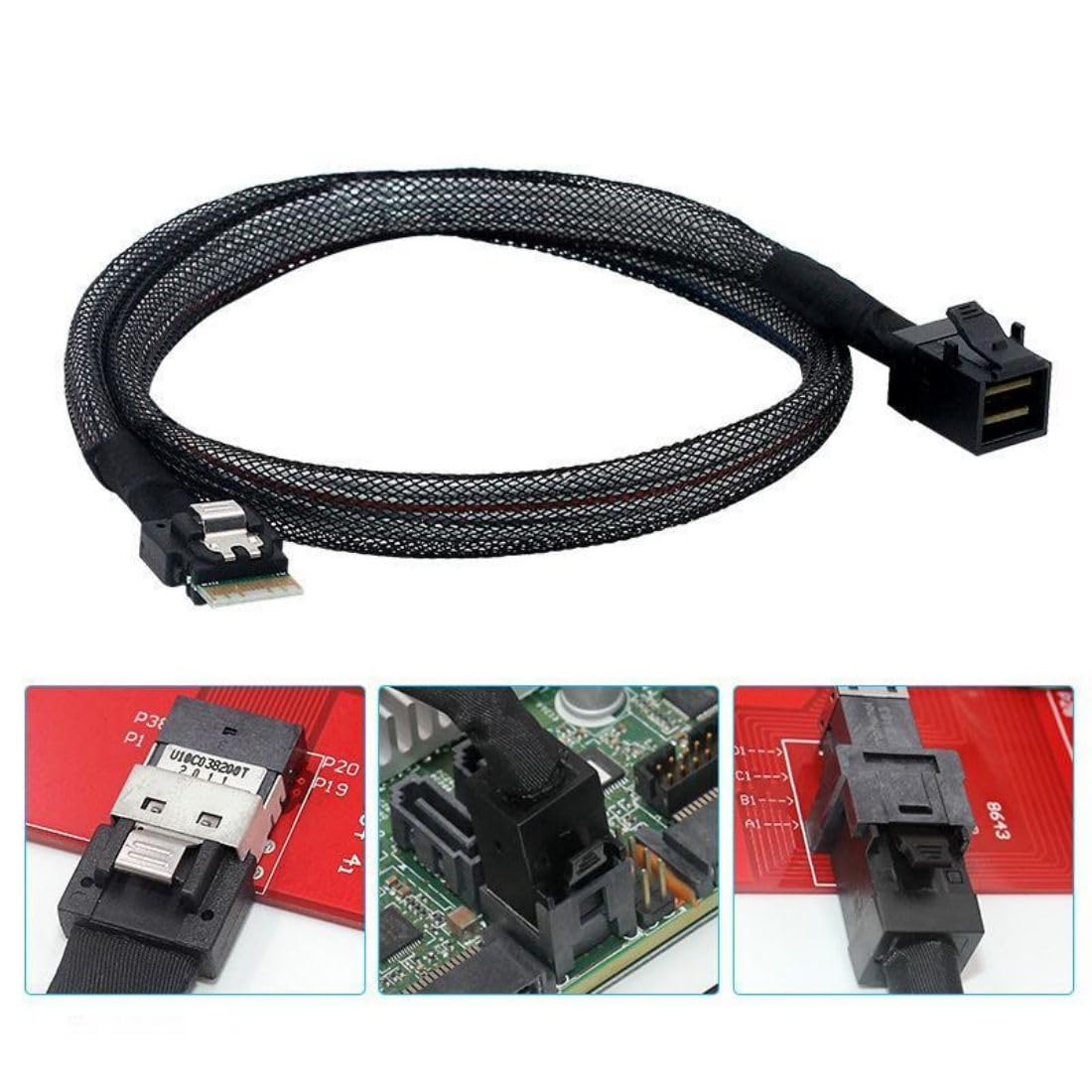 chenyang Mini SAS SFF-8654 Host 38pin su SFF-8643 Target Data Server Disk Cavo RAID 50 cm