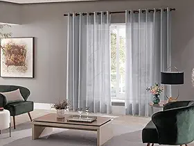 Cortina Roma Para Sala e Quarto 4,00 x 2,50 Admirare Cor: Cinza