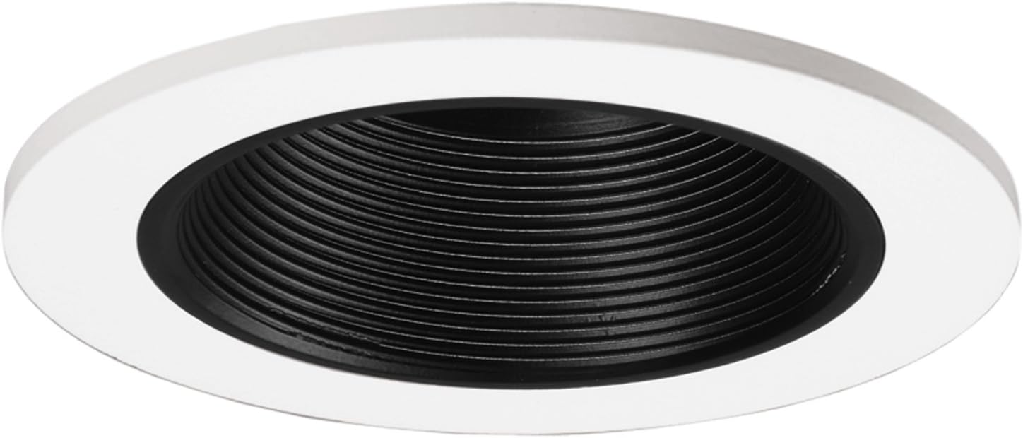 HALO Recessed 3003WHBB 3-Inch 35-Degree Adjustable Trim with Black Baffle, White