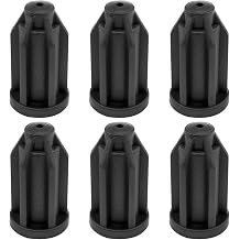 Caster Stem Inserts Plastic Caster Socket Black Caster Rod Insert Sleeve 1-Inch Wheel Sleeve 7/16-Inch Inner Rod Universal Wheel Rod Sleeve 6PCS