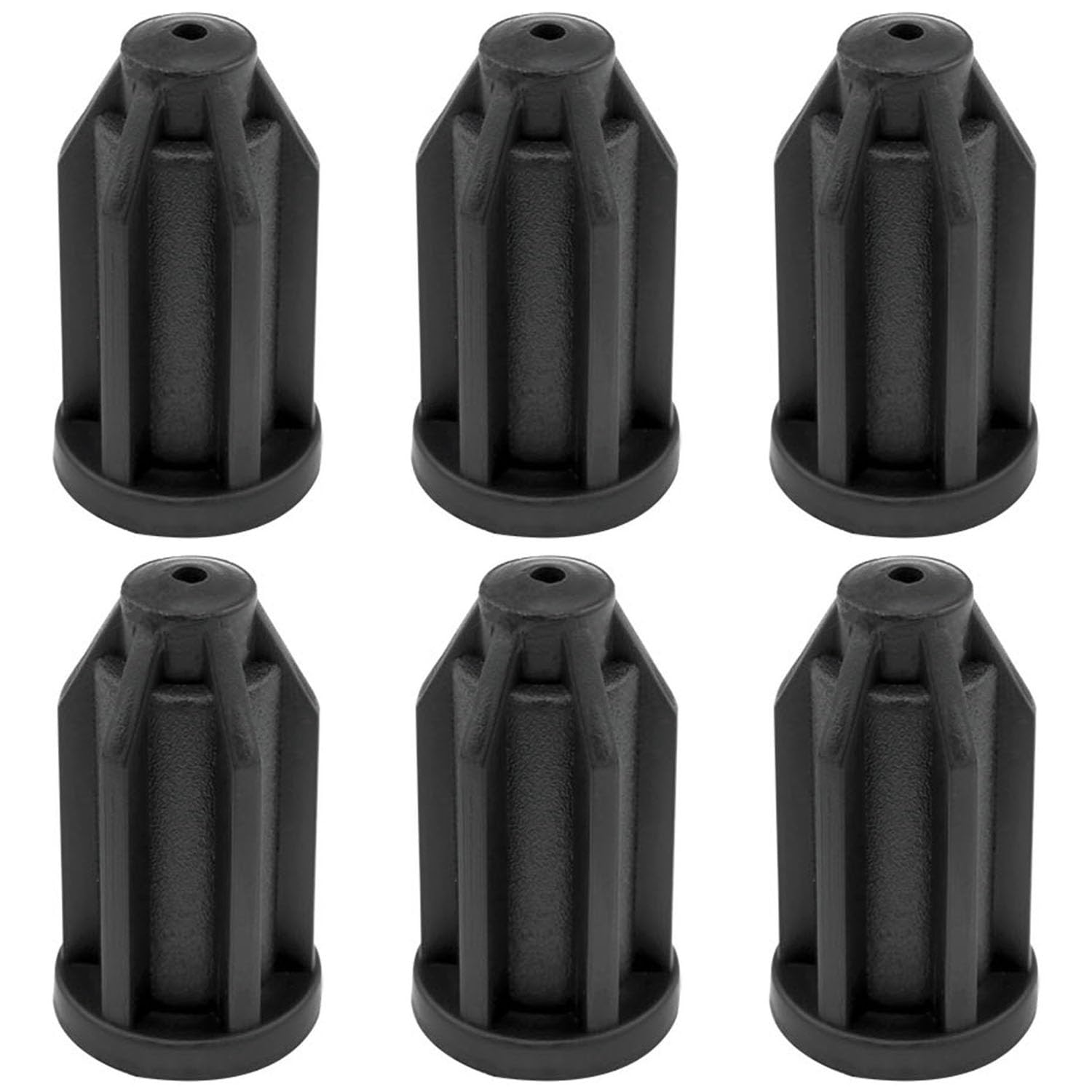 FINBe Caster Stem Inserts Plastic Caster Socket Black Caster Rod Insert Sleeve (1-Inch Wheel Sleeve 7/16-Inch Inner Rod) Universal Wheel Rod Sleeve