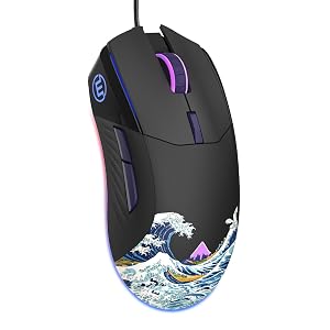 COSTOM Womier USB Wired Gaming Mouse for PC Computer Windows Mac Laptop Lightweight Silent RGB Backlit Mouse with
