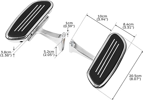 Miniatura 6 de TCT-MOTORPARTS Estribo de pasajero aerodinámico para Harley Touring Road King 1993-2025, Street Glide, Electra Glide, CVO Road Glide