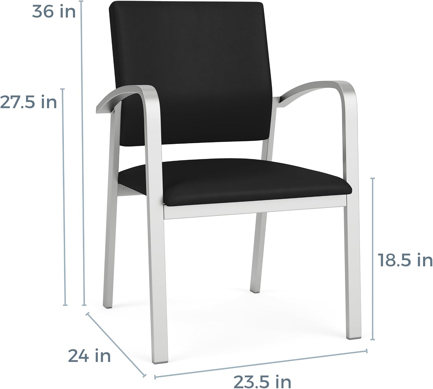 BOWERY HILL Custom Waiting Room Modern Guest Chair with Arms