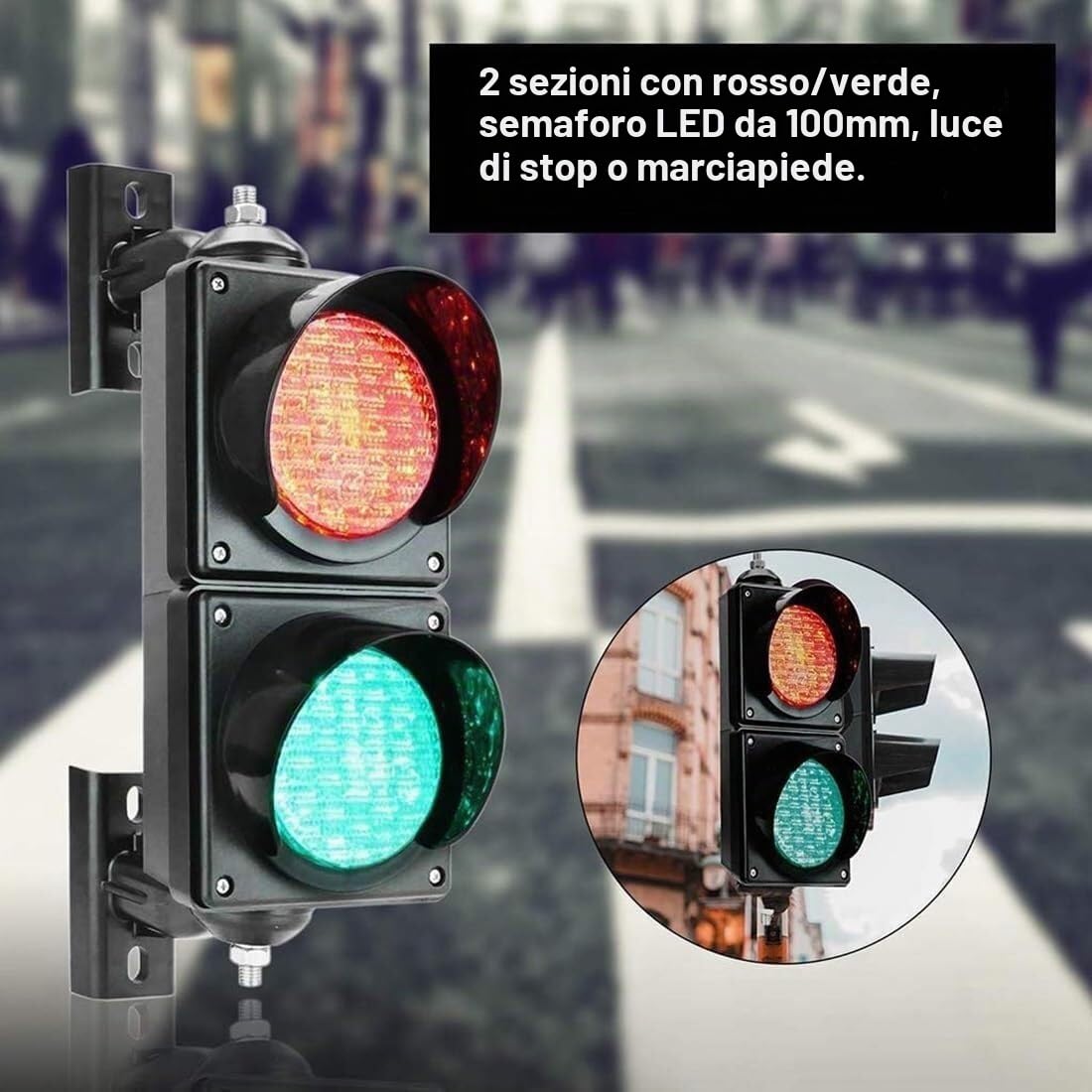 Semaforo, Semaforo stradale a LED, Semaforo da parete con telecomando, adatto for caselli autostradali, autolavaggi(220V)