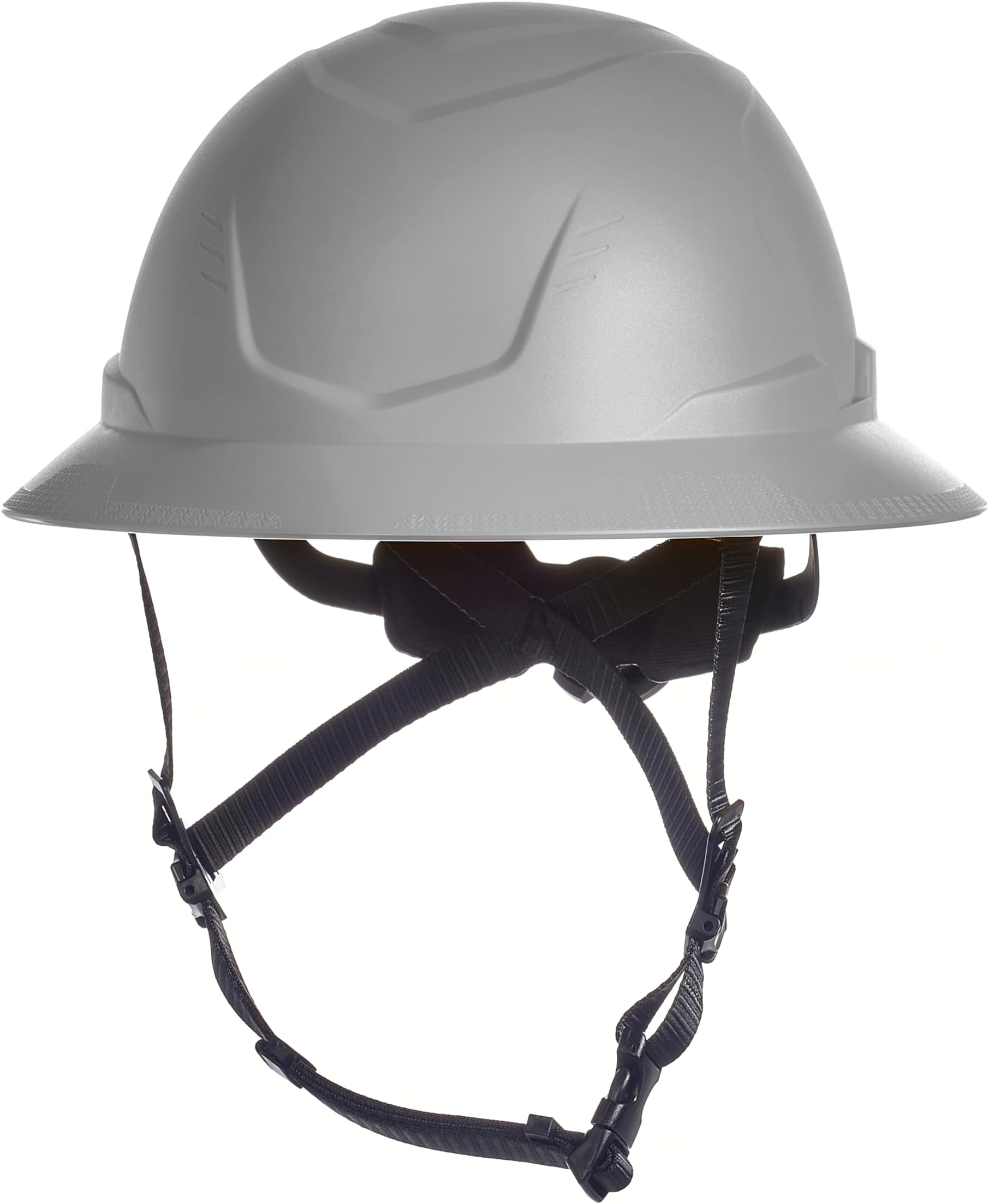 10250621V-Gard H2 Full Brim Safety Type 2 Helmet - Comfortable Ratchet Suspension, MIPS® Rotational Impact Protection, Non-Vented, Medium-Standard Size in Gray