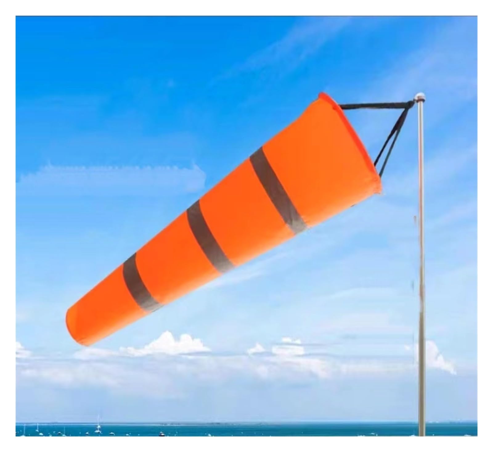 Orange Windsock, Reflective Outdoor Wind Direction Bag,Wind Direction Indicator for Outdoor Use with for Airports, Gardens, and Weather Stations(200cm)-image-25