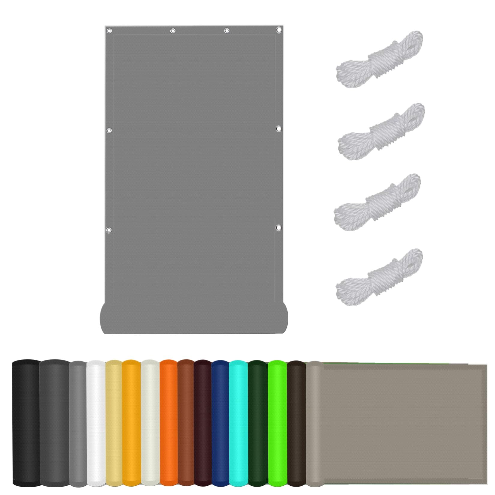 Voile d'ombrage perméable rectangulaire haute protection contre 98% des rayons UV extérieurs