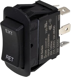 Creative Products Group Momentary ON/Off/Momentary ON DPDT Replacement Switch, Black