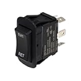 Sigma Switches Momentary ON/Off/Momentary ON DPDT Replacement Switch, Black