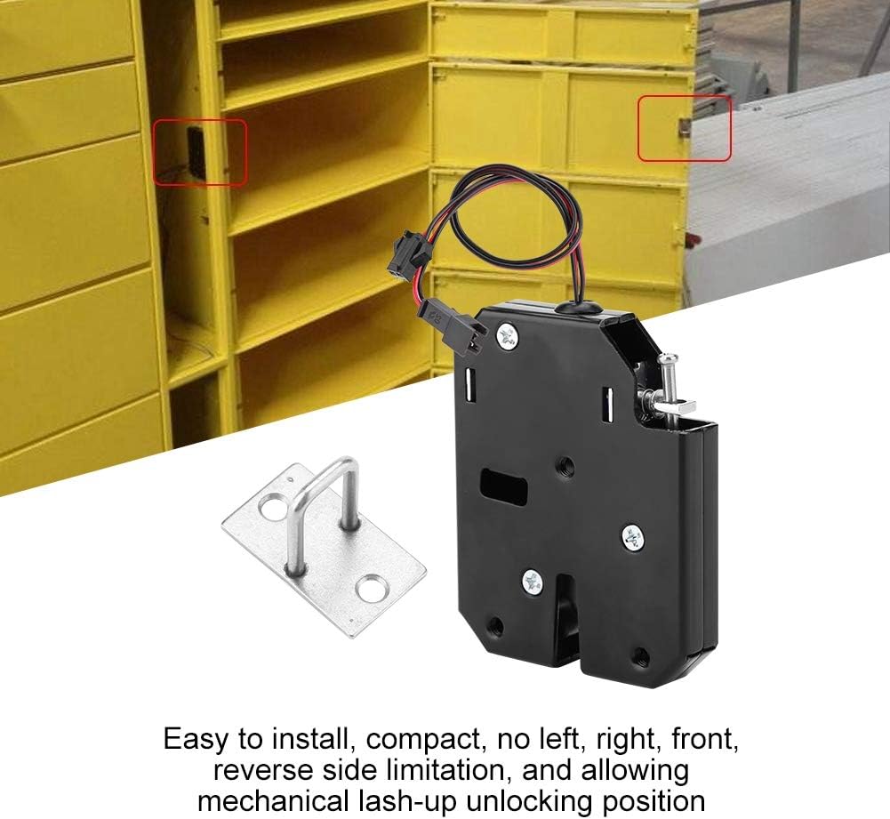 Sonew DC 12V Cabinet Drawer Electric Control Drawer Switch Lock Electromagnetic Lock (with Detecting Switch)