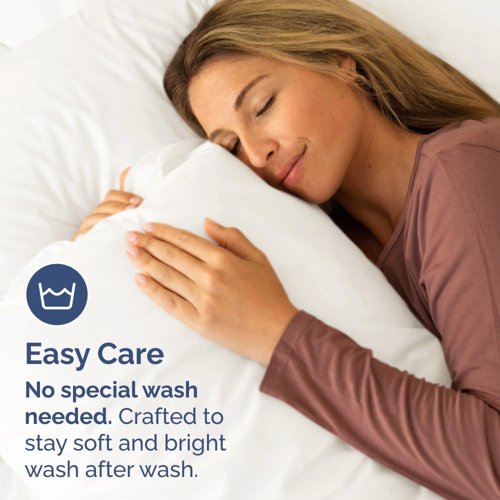 King Standard Pillow Cases Set of 2 - Soft Hotel Quality Pillowcase Covers - Comfy, Cozy, Fade and Wrinkle Resistant - Machine Washable Pillow Protectors - 2 Piece Set - King Standard Antique White thumbnail