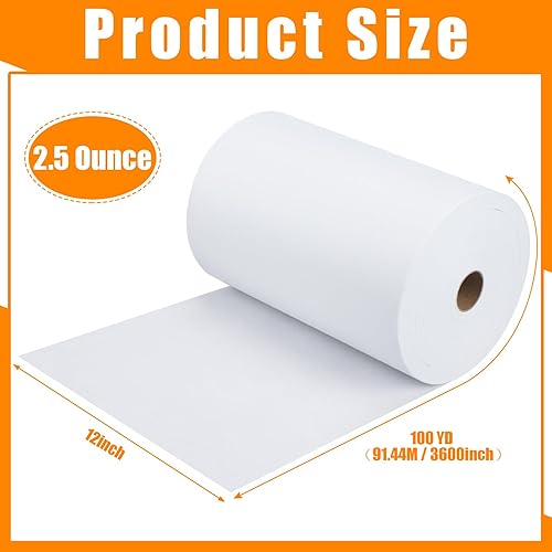 Miniatura 2 de Seajan Estabilizadores de corte para bordado, 12 pulgadas x 100 yardas, peso medio, rollo de 2.5 onzas, estabilizador de bordado cortado en tamaños