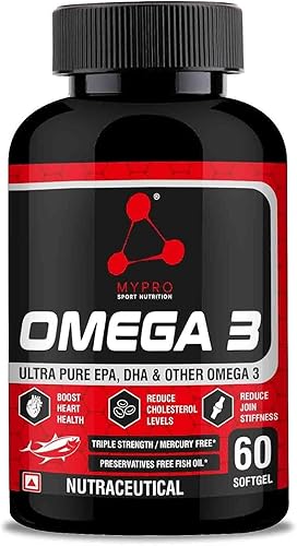 Miniatura 1 de Aceite de pescado Omega 3, 60 cápsulas (1000 mg de Omega 3 con 550 mg de EPA y 350 mg de DHA), para la salud del cerebro, el corazón, los ojos y las