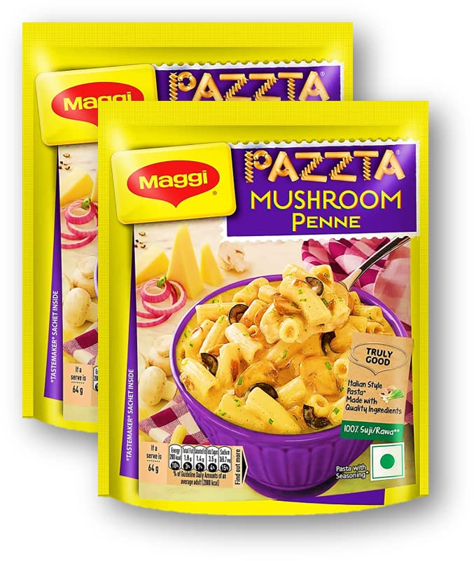 Maggi Pazzta Mushroom Penne 64g (Pack of 2) Unique