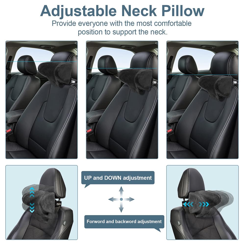 Reposacabezas Coche para 1 3 5 7 Series X1 / X3 / X5 / X6, Cojin Cervical Coche Memory Foam Cómodo Transpirable Mecánico Ajustable Pasajero Conductor,G