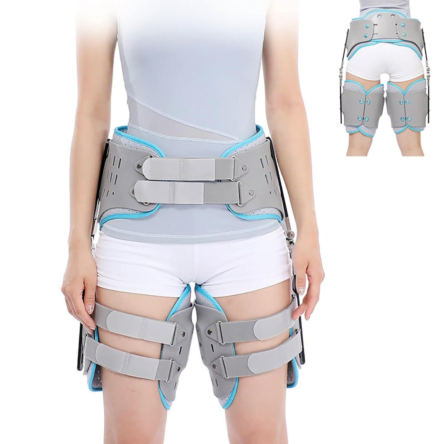 Abduction Orthosis Hip Brace for Men Brace Thigh Dislocation Hip Fixed Hinge Lumbar Leg Support Used Hip Brace Protector Stabilizer Hip Replacement,for Women and Men(Bilateral)