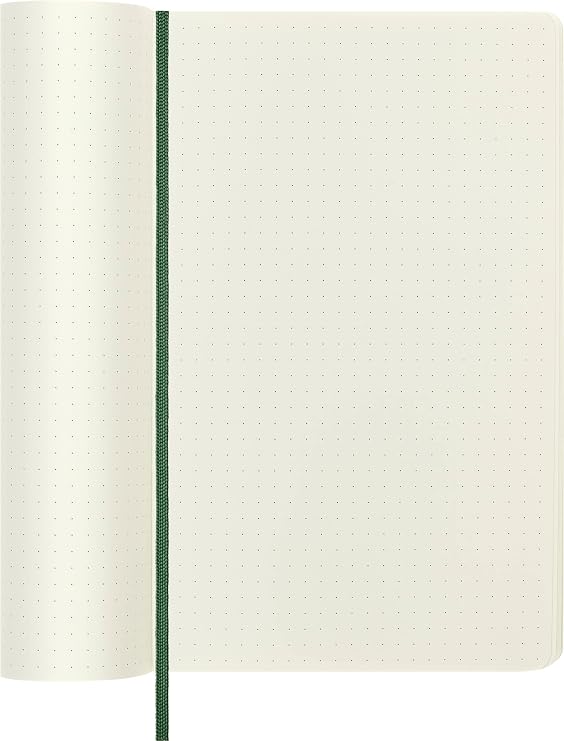 دفتر ملاحظات Moleskine Classic ، غطاء ناعم ، كبير (5 x 8.25) منقط ، Myrtle Green ، 192 صفحة