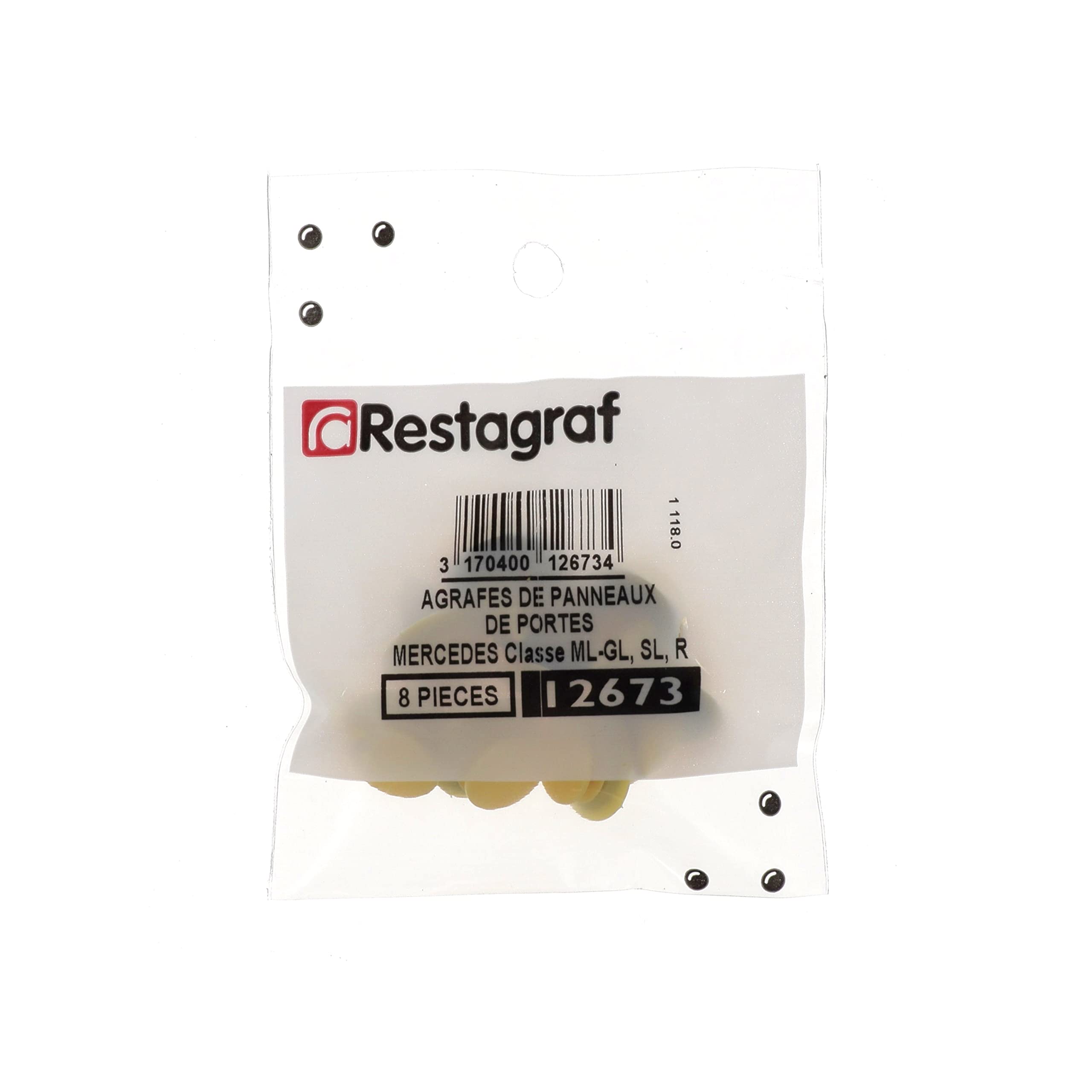 Image secondaire de Restagraf - Fixations Agrafe de Panneau pour Garniture de Porte & Hayon - Compatible avec MERCEDES CLASSE M, CLASSE R, GL - Réf.