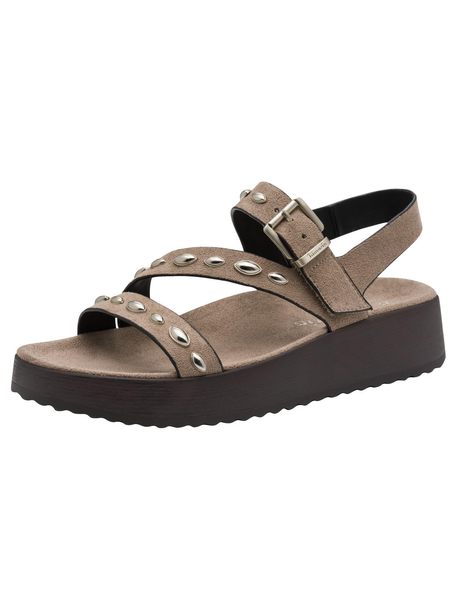 Tamaris Women Footbed Slide with Wedge heel beige 6.5 UK