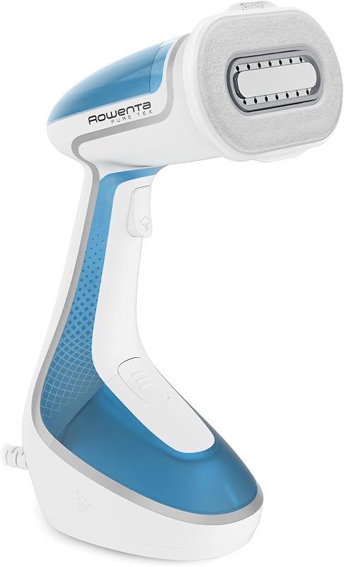 Steamer for Clothes, Pure Tex 4-in-1 Steamer, 1700W, XL 6.8 Ounce Water Tank, 25 Second Heat Up, Powerful Steam, Reversible Pad System, Light Blue, DR9530