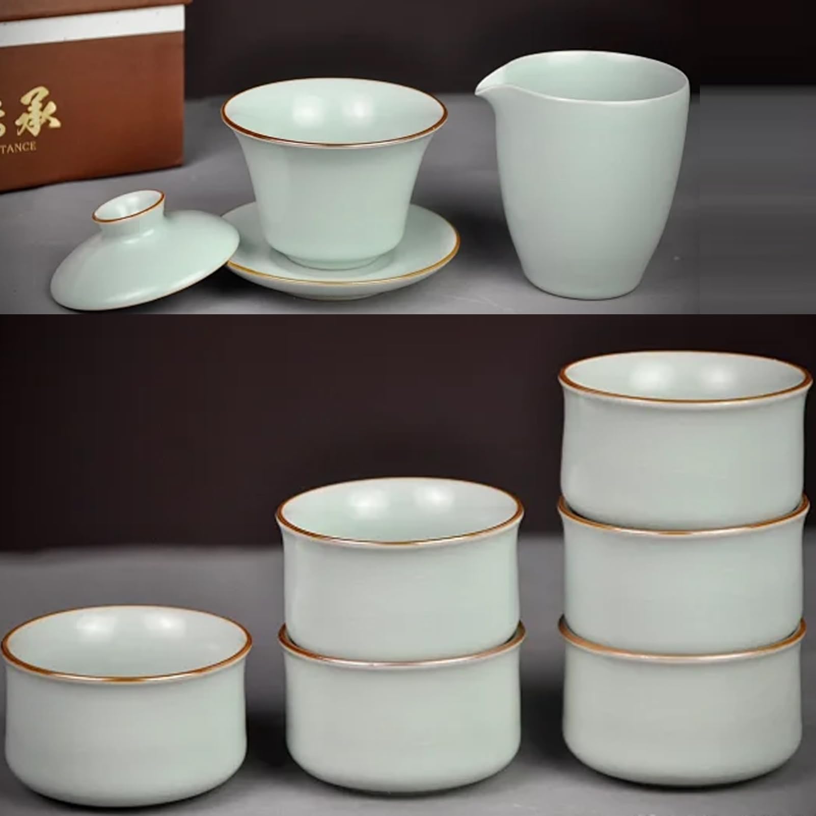 行楽うー特価』中国食器紅玫瑰メイ・クイ・ホンティーセット21点