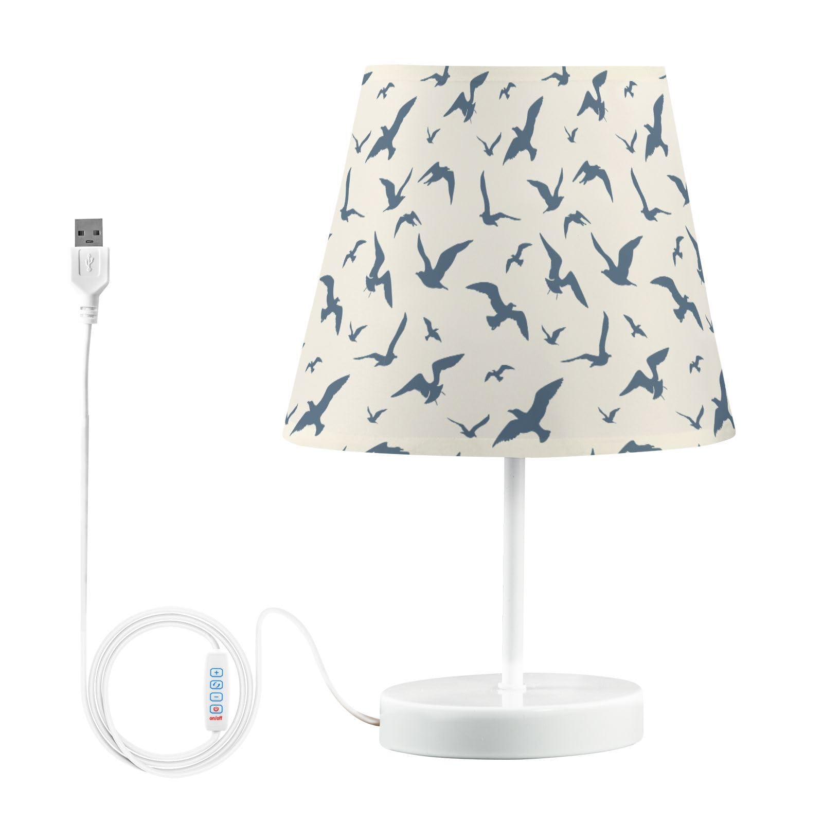 Kcldeci Lamps for Bedrooms Seagulls Bedside Table Lamps Nightstand Lamps for Living Room Reading Bed Side End Table M