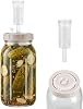Hejo 2L Fermentation Jar with Airlock and Screw Lids, Fermentation Bucket with Adjustable Time Scale, Kimchi Container, Mead Making Kit, Fermenting Kit for Kimchi, Sauerkraut, Kombucha, Pickles