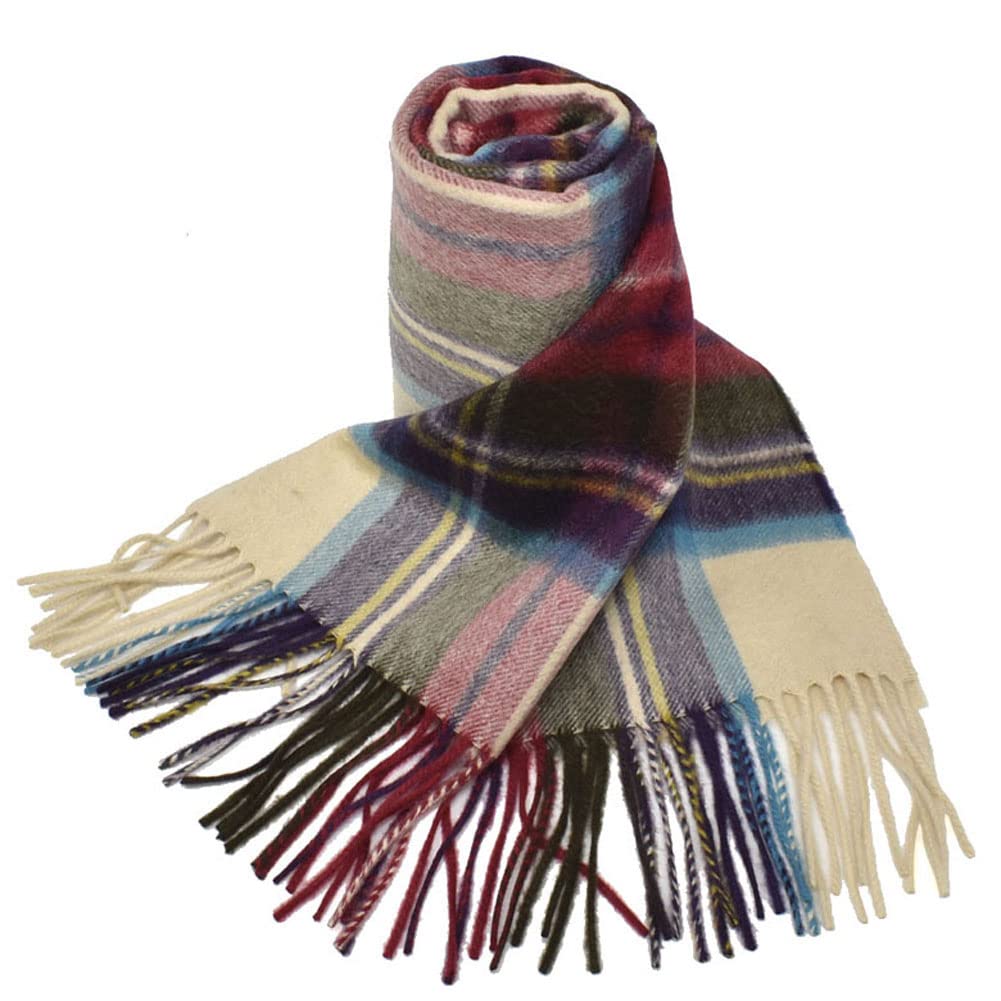 ジョンストンズ マフラー Hessian Dress Stewart Hessian Dress Stewart Tartan Cashmere Scarf | Cashmere
