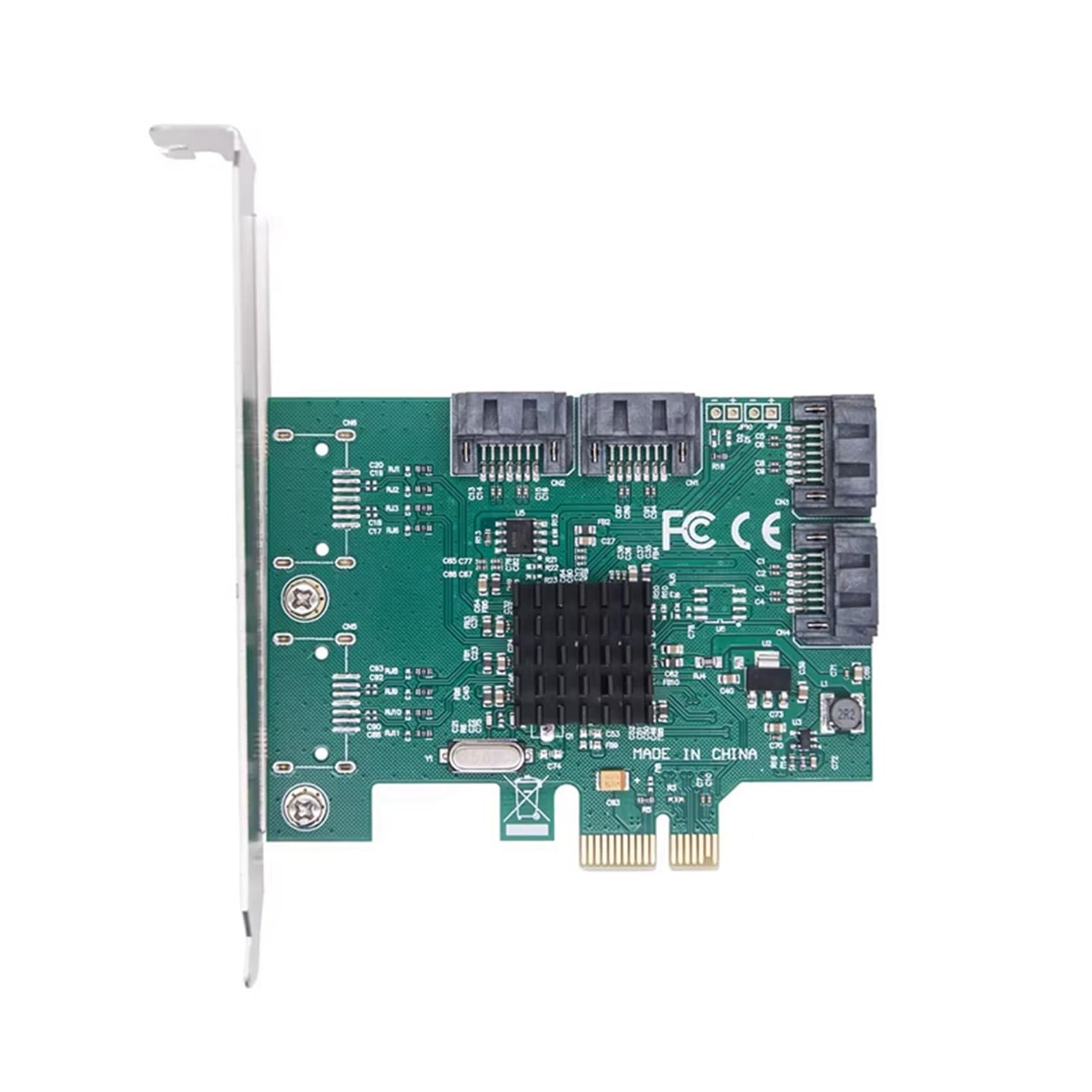 2 adattatori PCIE PCI Express X1 a 4 porte SATA3.0 Controller 88SE9215 Chip PCI E PCI-E 3 Multiplier