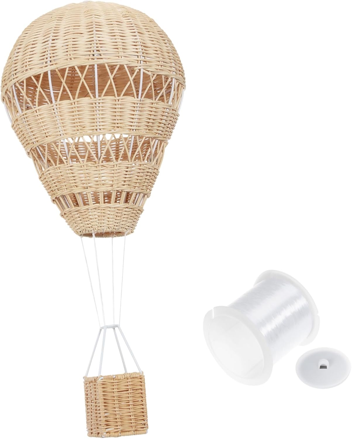 Zerodeko 1Pc Rattan Woven Hot Air Balloon Decor Chic Home Decorative Supply for Rooms Exquisite Photography Prop for Weddings Parties Nursery Decor