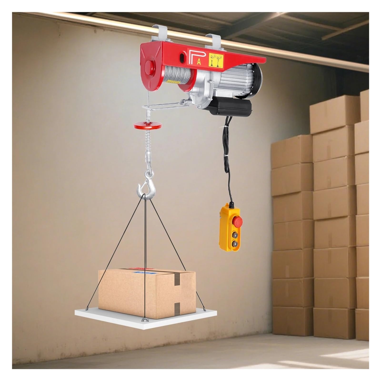 Elektrische Winde 800 Kg Industriehebemaschine Mit Gehäuse Aus Legiertem Stahl Und Einfacher Druckknopfsteuerung Für Lagergarage Elektrischer Hebezeug-Stützarm flaschenzug
