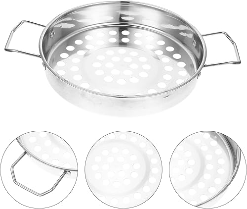 Miniatura 8 de Colador de agujeros grandes de acero inoxidable para pasta de camarones y verduras, colador de malla con agarre cómodo para uso en cocina