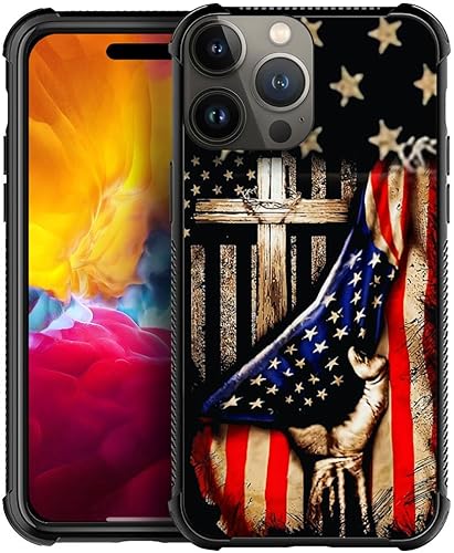 DAIZAG Funda compatible con iPhone 15 Plus, funda de madera con bandera estadounidense para iPhone 15 Plus para hombre y mujer, protección completa, disponible en Yaxa Guatemala