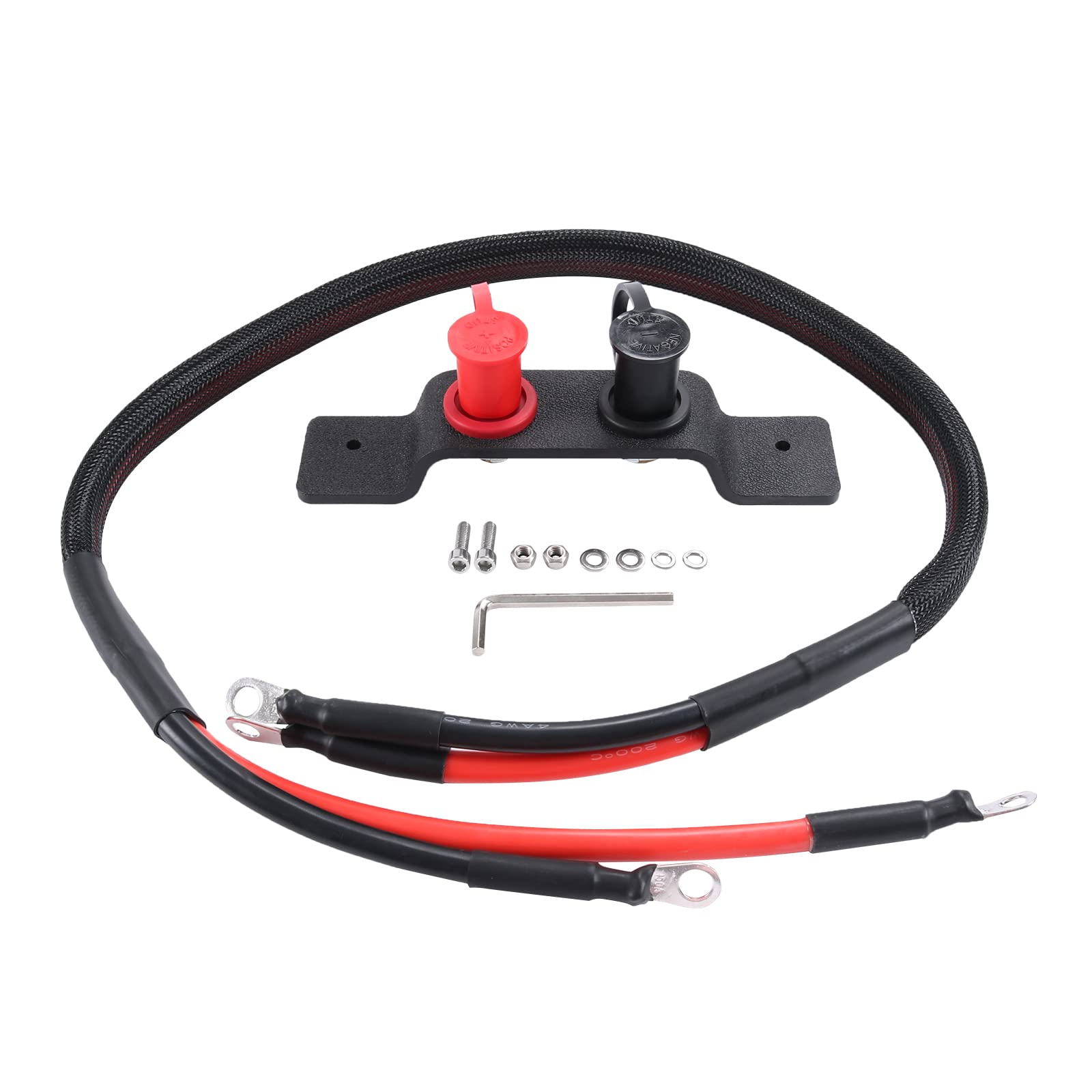 DICMIC Battery Jump Post with Water Resistant High Voltage Cables for Can Am Maverick X3 Fits in Factory Holes and Hardware