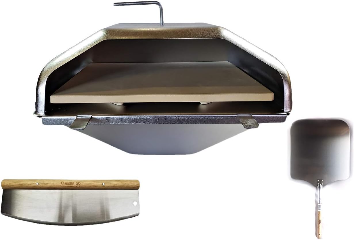Green Mountain Grill Pizza Oven Attachment Ultimate Combo Includes Peel & Cutter