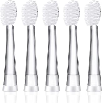 KOPBTBOY Kids Toothbrush Replacement Heads Compatible with Seago SG-513/SG-977/EK6, Compatible with Dada-Tech-BB1/977/K6,Compatible with Brush-Baby WildOnes/KIDZSONIC(18-36 Month)