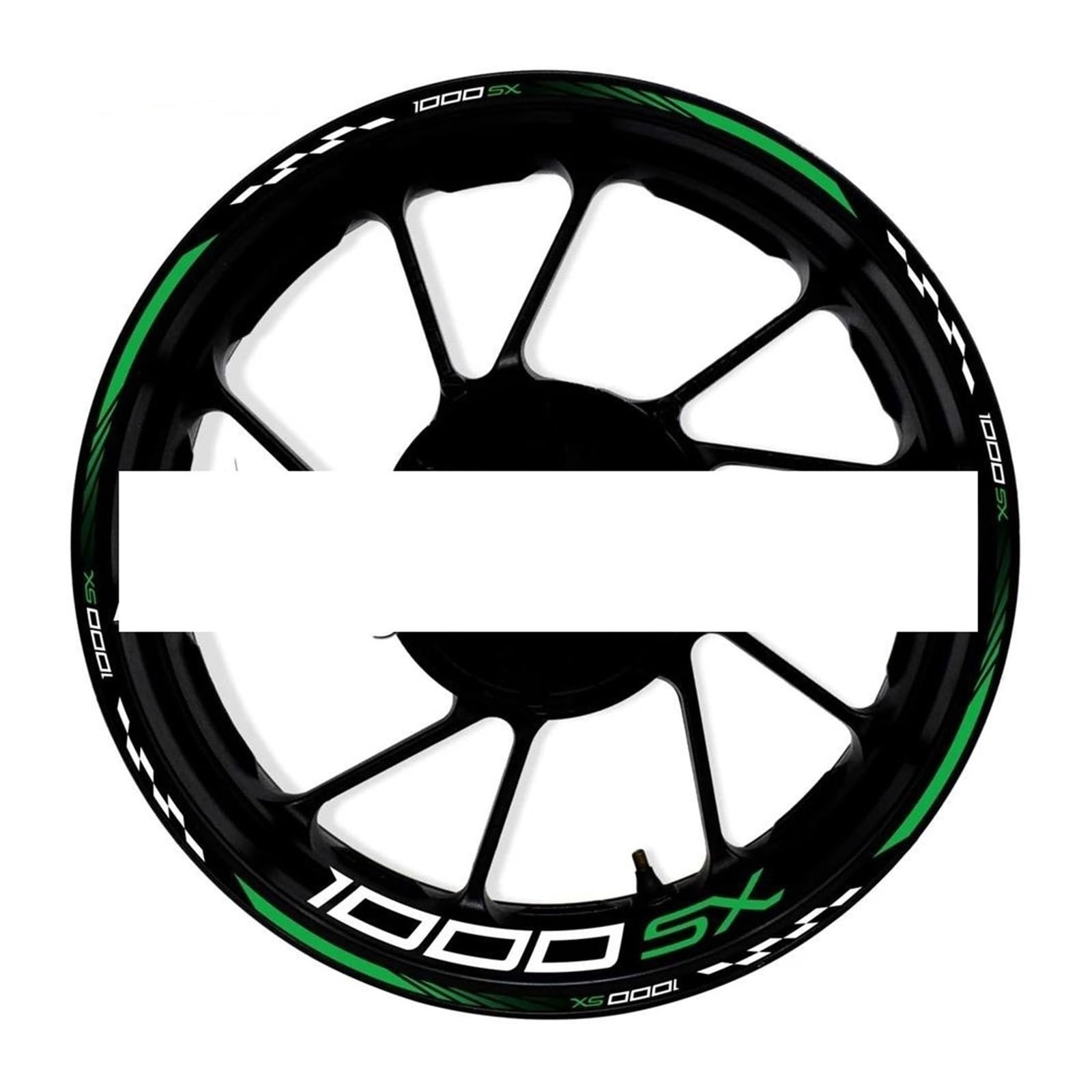 Autocollants Roue Moto Réfléchissants pour Z1000SX Bande Jante Imperméable Style 1 - 5